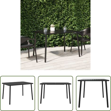 Stahl Gartentisch - Gartentisch Anthrazit 110x80x71 cm Stahl (1/5)