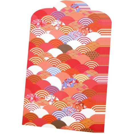 Lot de 10 enveloppes rouges Lai See Hong Bao porte-bonheur - Nouvel An chinois Année du Bœuf - Mariage, diplôme, anniversaire (1/5)