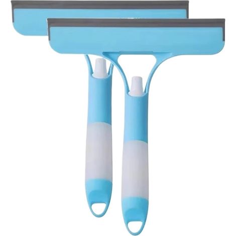 2 raclettes à vitres avec pulvérisateur, microfibre, pour douche (1/5)