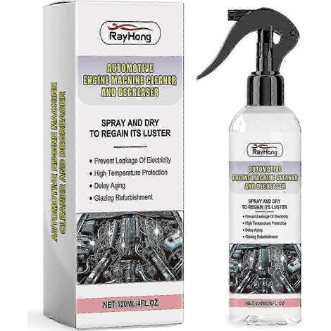 Spray nettoyant moteur, 120 ml, dissolvant de boues d'huile pour voitures, nettoyant moteur sûr et efficace (1/4)