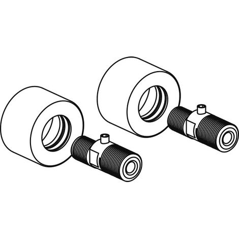 HEWI 71453 Ensemble de raccord S DC, verrouillable, rond, PLV