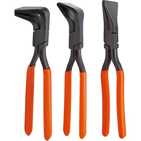 Kit de 3 Pinces à Plier la Tôle Professionnel 0° 45° 90°, Jeu de Pinces Multiprises de Bricolage, Portable, pour Plier et Lisser la Tôle, Outil Couvreur pour Tôliers, Réparateurs et Bricoleurs (1/5)