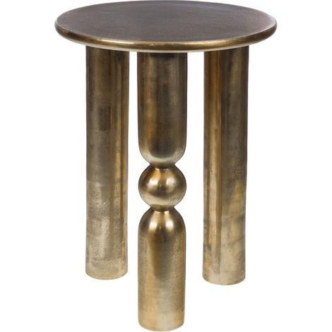 Amadeus - Bout de canapé sablier en aluminium doré H55 cm Totem (1/2)