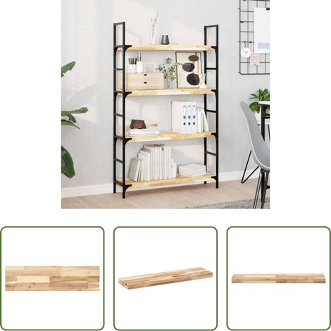 Bois d'acacia - Étagère flottante 80x20x4 cm bois d'acacia massif non traité (1/5)