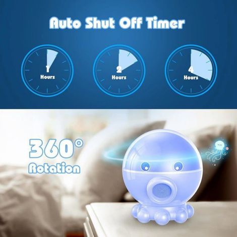 Lampe Projecteur étoiles Méduses Octopus - Télécommande, Rotation 360° & Musique, Cadeau Créatif pour Tous Les ges (1/5)
