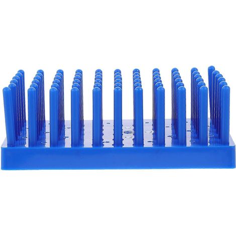 1 Stück praktischer Reagenzglasständer mit Abtropffläche, blauer Reagenzglasständer, Reagenzglashalter-17.5X9.5CM-Blue (1/3)
