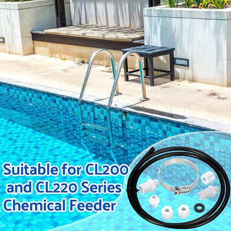 5 kits de connexion Hayward CLX220 – Tuyau alimentation chlore avec écrou et collier – Pour chlorinateur CL200 (1/5)