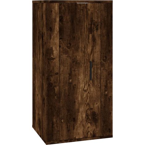 Maison Exclusive - TV-Wandschrank Räuchereiche 40x34,5x80 cm