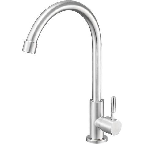 robinet D'eau Froide Simple De Cuisine D'acier Inoxydable Pour L'eau D'vier De Bassin (1/5)