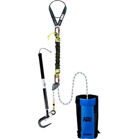 Kit de rescate para caídas con descensor D4 IRUDEK RK2 Rescue kit 60m