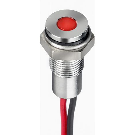 Panel LED LED lumineux Rouge RS PRO, dia. 6mm, 1.8 3.3V c.c., taille de la lampe 3 mm, IP67 ( Prix pour 1 ) (1/3)