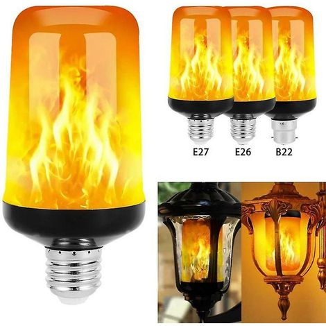 Lampadine LED B22 E27 con effetto fiamma, 4 modalità, per feste, simulazione fuoco - AquaForge (1/5)