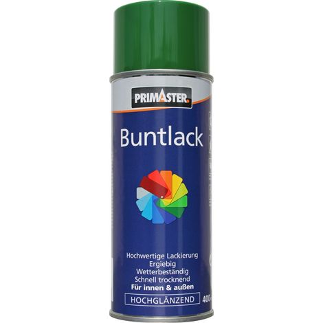 Primaster Lackspray 400ml Laubgrün Hochglänzend Wetterbeständig Sprühlack (1/2)