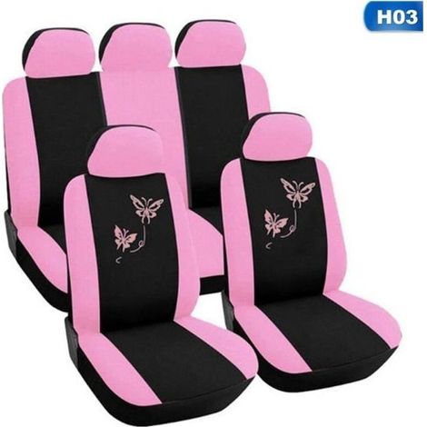 Housses de siège de voiture roses, couvre siège de voiture, accessoire d'intérieur Pink (1/4)