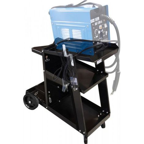 Güde – Chariot pour poste à souder MMA – Support de soudure avec 3 niveaux – Charge max 40 kg – Dimensions 705 x 385 x 775 mm