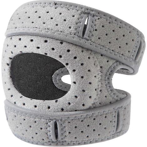 Genouillère de bien-être pour le soulagement et le soutien de la douleur Attelle de genou réglable pour le confort et la stabilité des articulationsGris (1/5)