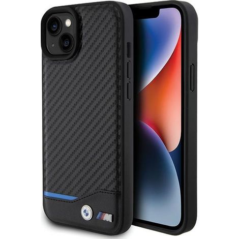 BMW BMHCP15M22NBCK iPhone 15 Plus / 14 Plus 6.7" negro Cuero Carbono (1/5)