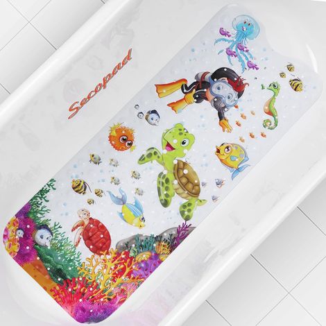 Tapis de Bain Antiderapant Bebe, 100 x 40 cm, Tortues (1/5)