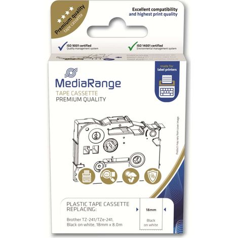 MediaRange Cassette en plastique laminé 8 m 18 mm (MRBTZ241)