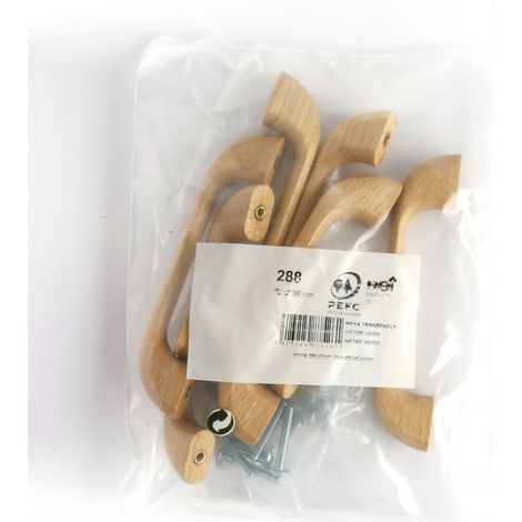 6er-Set Möbelgriffe, 96 mm Achsabstand, lackiertes Holz REI