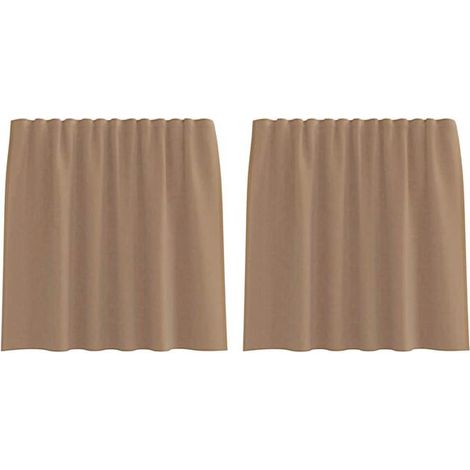 Un rideau transparent marron clair à œillets (1/5)