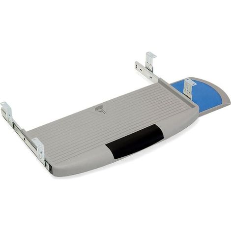 Tastaturablage fürs Büro, Stahl und Kunststoff, grauer Kunststoff (1/4)