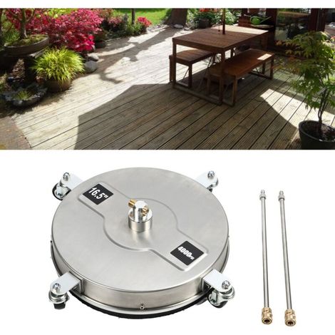 Pressure Washer Surface Cleaner, Pressure Washer Attachment with 2 Wands and Nozzles, 1/4 Inch Quick Connect, 4000 PSI (1/5)