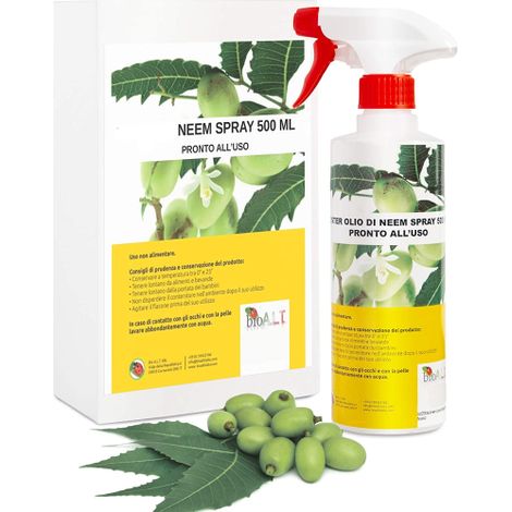 Bio ALT NEEM SPRAY Insetticida biologico olio neem pronto uso orto e giardino 500 ML 500 ML SPRAY PRONTO USO (1/4)