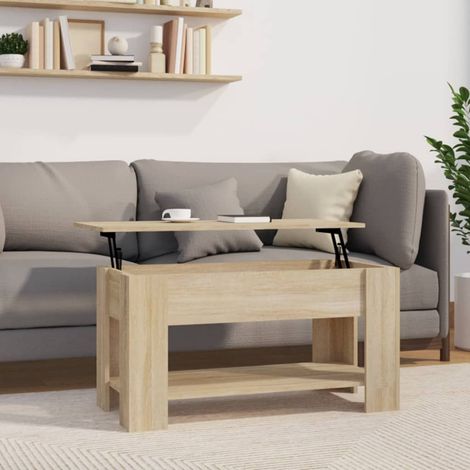 Table basse Table d'appoint Table de Salon Chêne sonoma 101x49x52 cm Bois d'ingénierie XRKJ688957 (1/5)