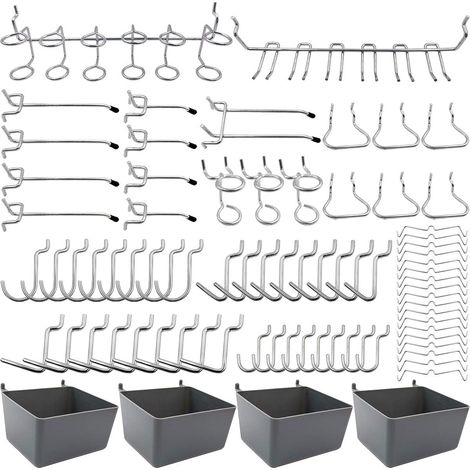 Organisateur d'outils avec crochets, plateau et loquets pour ranger divers outils, ensemble de 80 pièces. (1/5)