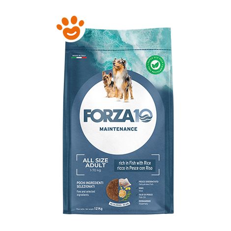 Forza10 Dog Maintenance All Size Adult Pesce e Riso - Forza10 Dog Maintenance All Size Adult Pesce e Riso - Sacco Da 12 Kg
