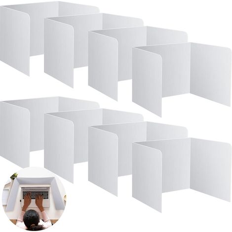 Séparateur de Bureau,8 pièces Panneau de Séparation de Bureau Pliable,Séparateur de Confidentialité de Table,Epissure en Forme de U,pour L'école,Le Bureau,La Bibliothèque (1/5)