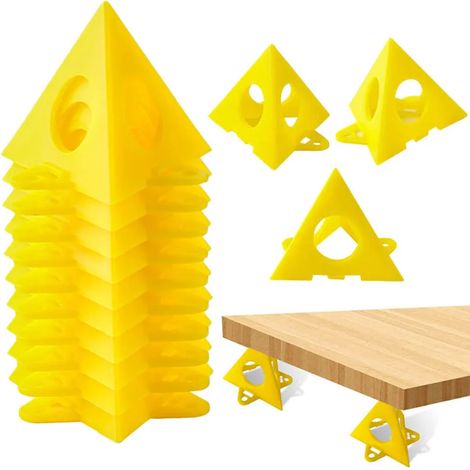 BEBUSINGOTO 20-teiliges Pyramidenhalterungsset  Dreieckhalterungen, Malwerkzeug, dreieckige Farbpads, Holzbearbeitungsfüße, Tischlerzubehör (1/5)