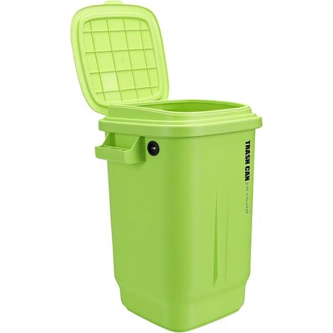 73L Bin with Lid, Large Capacity with Handles for Kitchen, Bathroom, Office (GREEN) (1/5)