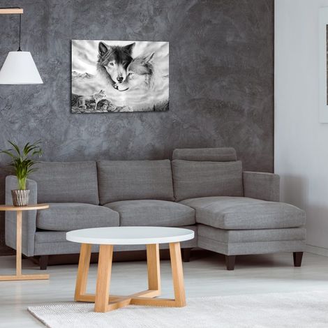 Peinture sur toile Loup Animal Sans Cadre Décoration Murale Salon Chambre Restaurant (1/3)