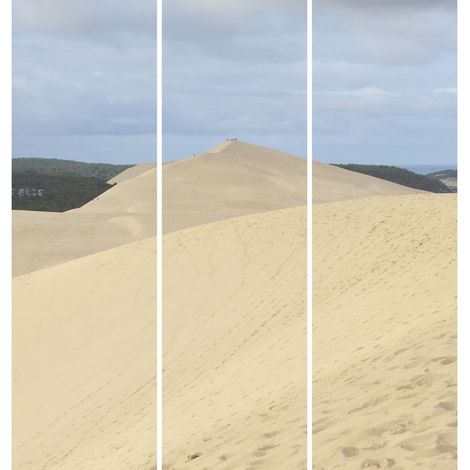 Triptyque sur toile dune Pilat 90x97 cm (1/4)