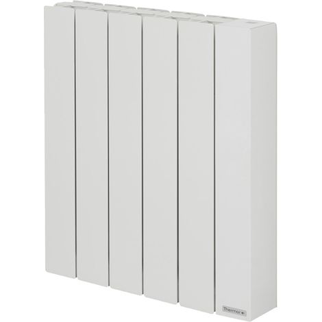 Thermor – Radiateur à inertie fluide 500W – Horizontal blanc – Aluminium – Détection fenêtre – Économies d'énergie – 492411