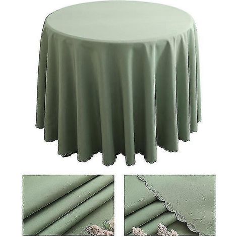 Nappe vert gazon, lavable, en polyester JO, idéale pour mariage, fête ou anniversaire. (1/4)