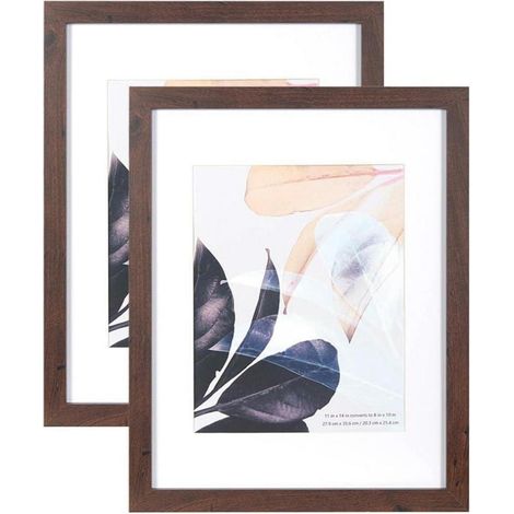 Holz-Bilderrahmen 35,6x27,9 cm, 2 Stück, Walnuss, für Tisch & Wand (1/5)