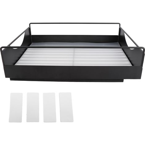 Étagère coulissante [Marque] L 302x401x115mm acier carbone noir silencieux (1/5)