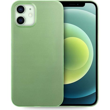 Coque Doupi UltraSlim pour iPhone 12 Mini 5,4" Vert mat (1/4)