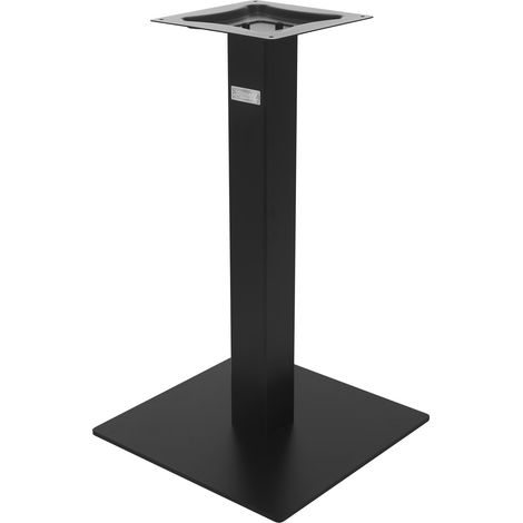 ML-Design Base de Mesa Columna 43 x 43 x 72 cm Soporte Rectangular Negro Mate de Metal (Acero) Recubierto de Polvo Bastidor para Escritorio Pata para Consola Sostén para Tablero Pie Armazón