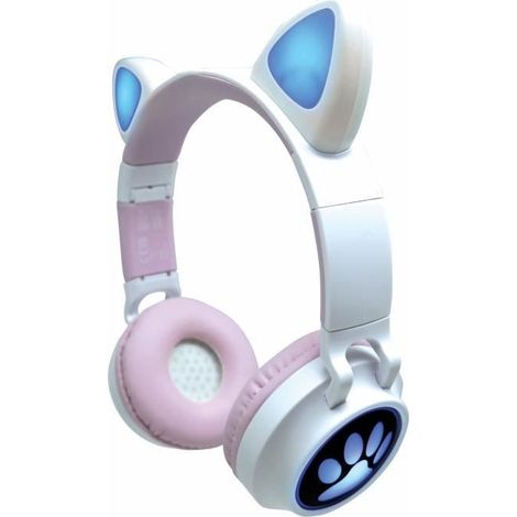 Casque audio 2-en-1 avec oreilles de chat pour écouter votre musique sans fil en Bluetooth 5.0 (1/5)