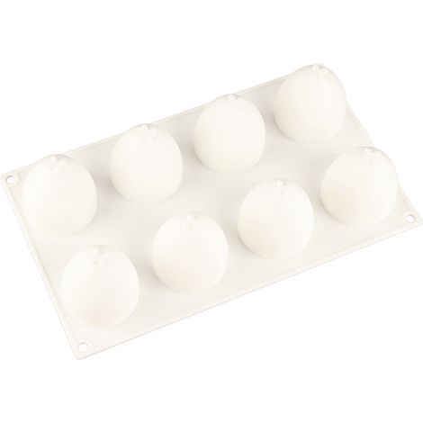 Eierförmige Kuchenform, 8 antihaftbeschichtete Silikonmulden für selbstgemachte Kuchen. (1/5)