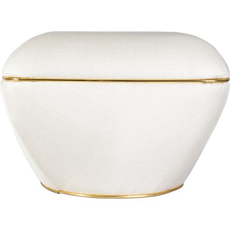 Pouf Contessa 120 in Avorio e Oro (1/3)