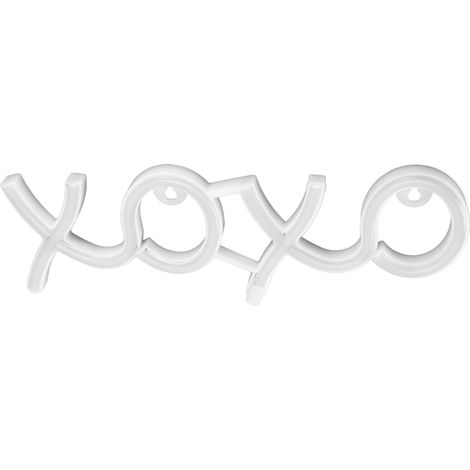 XOXO Neonlampe, kreative Wanddekoration für Valentinstag, Hochzeit, Heiratsantrag, Party, Schlafzimmer, Wohnzimmer, Esszimmer, USB- oder Batteriebetrieb (Batterien nicht im Lieferumfang enthalten), wa (1/5)