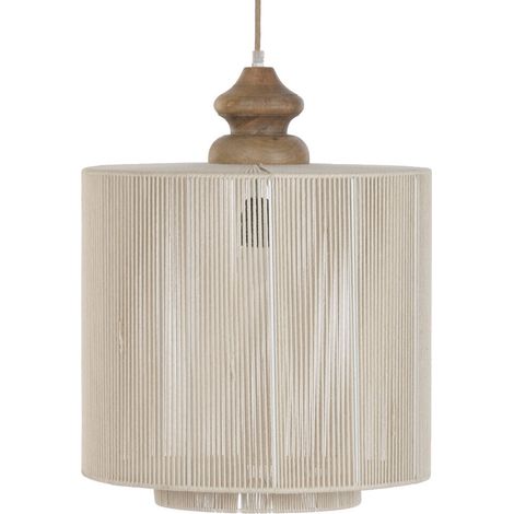 Lampara Techo Algodon Mango 40X40X53 Natural (1/5)