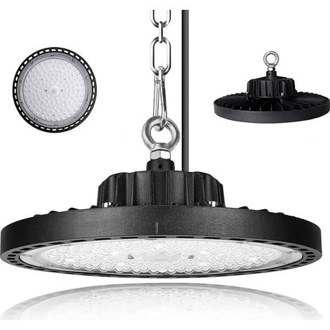 100W UFO High Bay Lumiere,Projecteur LED Lumière d'entrepôt, IP65 Éclairage de Salle Industriel d'atelier Lampe, 6500K LED d'éclairage Pour Entrepôt, Garage, Usine, Atelier Gymnase (1/5)