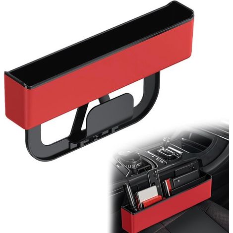 Relleno para el hueco del asiento del coche, caja de almacenamiento para el teléfono, las gafas de sol y las llaves entre los asientos. (1/5)