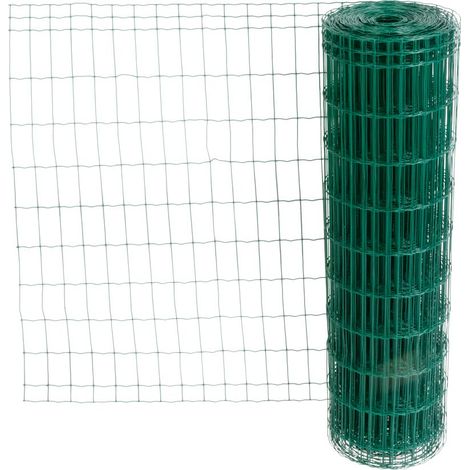 Geflecht EUROPLAST 2, 1000/100x50/2,20 mm, grün, RAL 6005, Zn+PVC, Umzäunung, Packung 25 m (1/2)